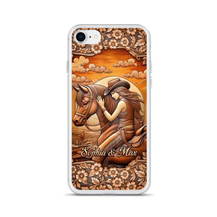 Custom Personalized Horse Girl Phone Case - Gift Idea For Horse Lover - Case For iPhone/ Samsung