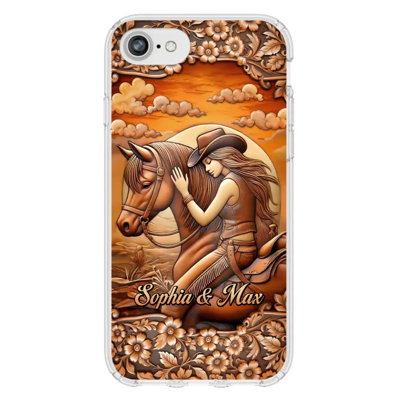 Custom Personalized Horse Girl Phone Case - Gift Idea For Horse Lover - Case For iPhone/ Samsung