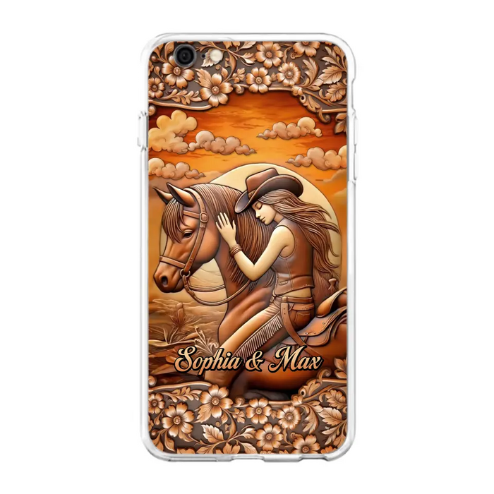 Custom Personalized Horse Girl Phone Case - Gift Idea For Horse Lover - Case For iPhone/ Samsung