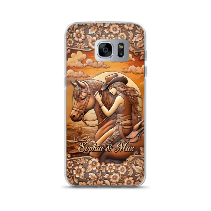 Custom Personalized Horse Girl Phone Case - Gift Idea For Horse Lover - Case For iPhone/ Samsung