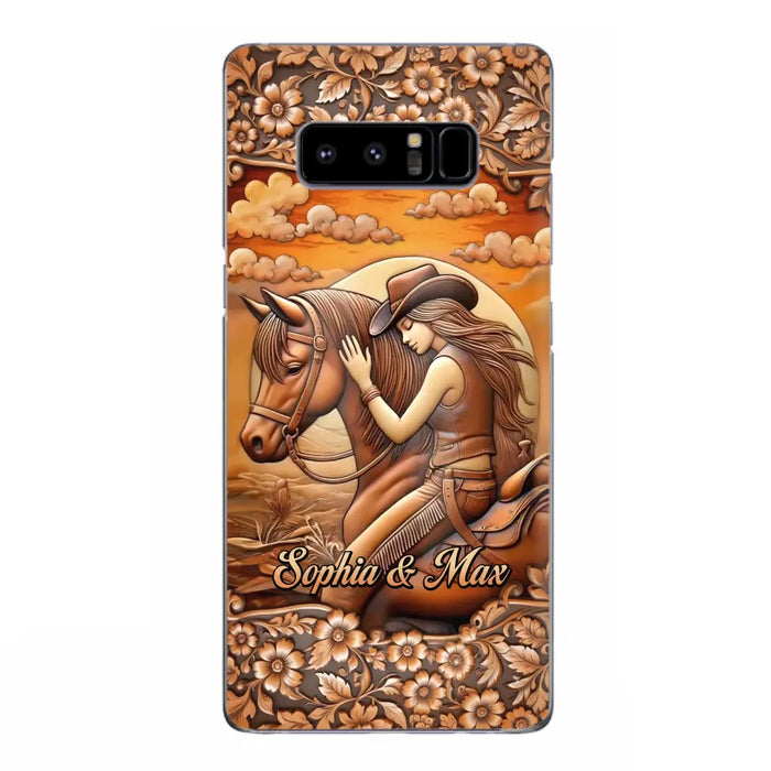 Custom Personalized Horse Girl Phone Case - Gift Idea For Horse Lover - Case For iPhone/ Samsung