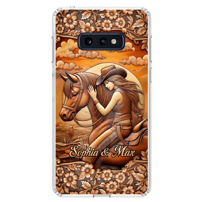 Custom Personalized Horse Girl Phone Case - Gift Idea For Horse Lover - Case For iPhone/ Samsung