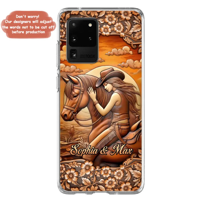 Custom Personalized Horse Girl Phone Case - Gift Idea For Horse Lover - Case For iPhone/ Samsung