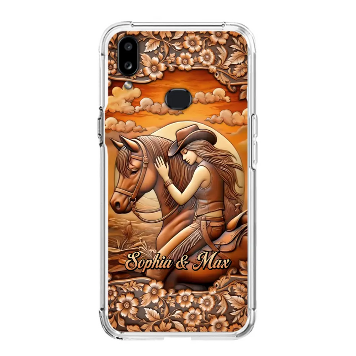 Custom Personalized Horse Girl Phone Case - Gift Idea For Horse Lover - Case For iPhone/ Samsung