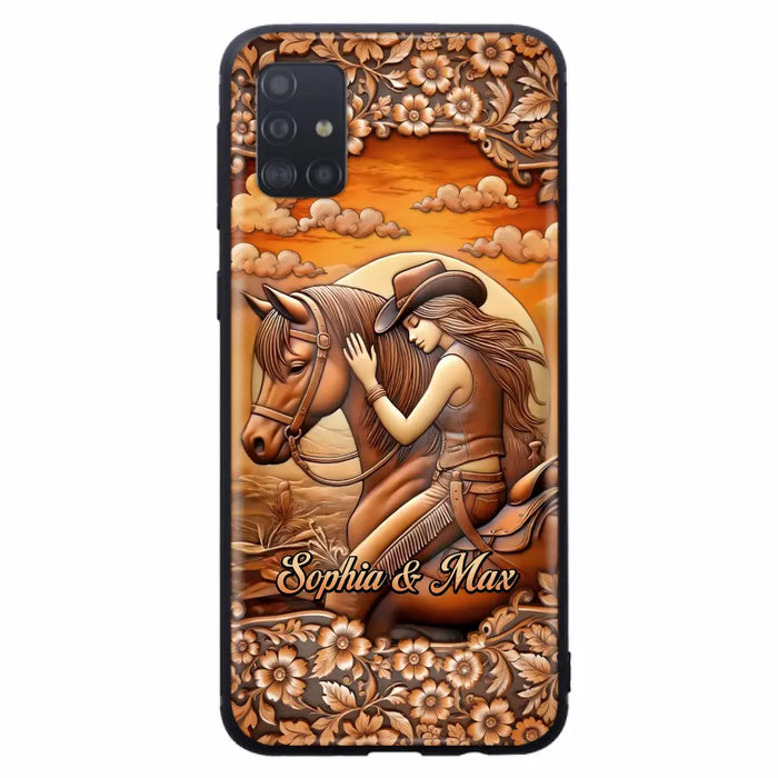 Custom Personalized Horse Girl Phone Case - Gift Idea For Horse Lover - Case For iPhone/ Samsung