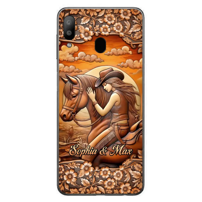 Custom Personalized Horse Girl Phone Case - Gift Idea For Horse Lover - Case For iPhone/ Samsung