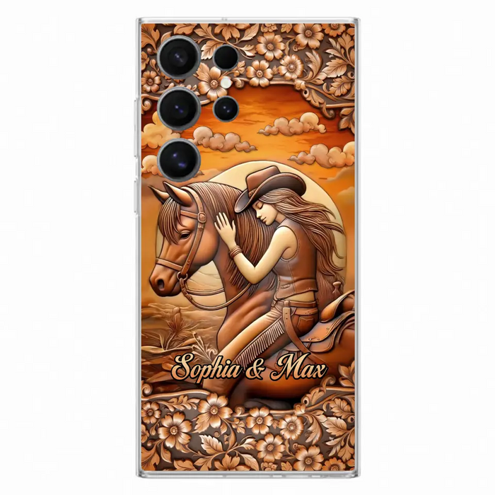 Custom Personalized Horse Girl Phone Case - Gift Idea For Horse Lover - Case For iPhone/ Samsung