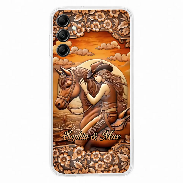 Custom Personalized Horse Girl Phone Case - Gift Idea For Horse Lover - Case For iPhone/ Samsung