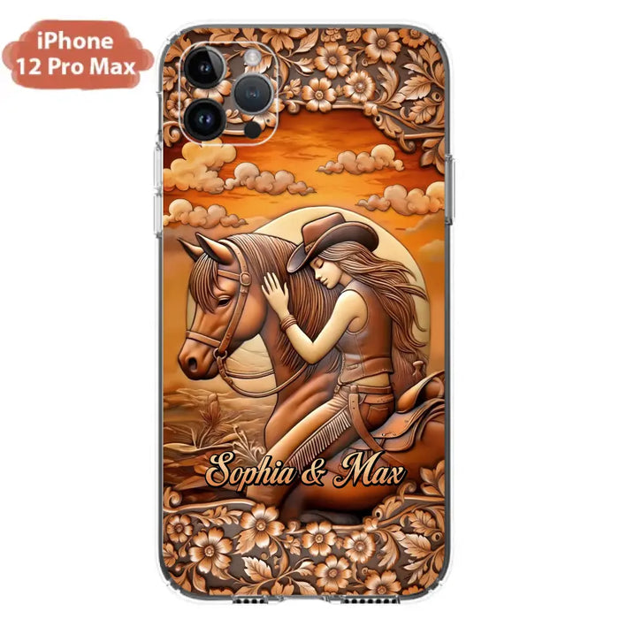 Custom Personalized Horse Girl Phone Case - Gift Idea For Horse Lover - Case For iPhone/ Samsung