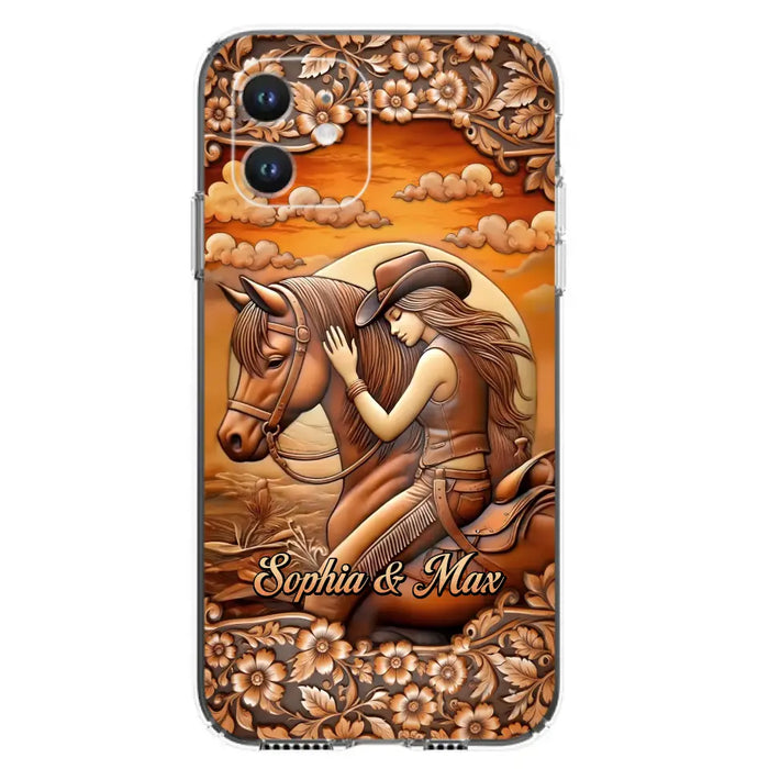 Custom Personalized Horse Girl Phone Case - Gift Idea For Horse Lover - Case For iPhone/ Samsung