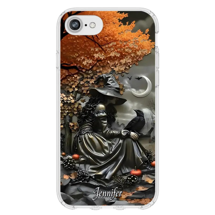 Custom Personalized Witch Phone Case - Halloween/ Birthday Gift Idea For Yourself, Women, Witch Lovers - Case For iPhone/ Samsung