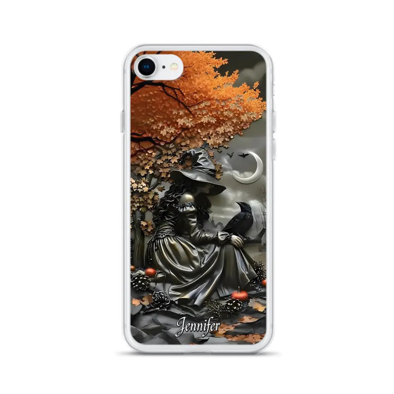 Personalized Witch Phone Case - Halloween/Birthday Gift Idea For Yourself, Women, Witch Lovers - Case For iPhone/Samsung