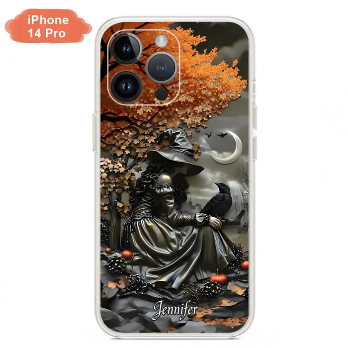 Custom Personalized Witch Phone Case - Halloween/ Birthday Gift Idea For Yourself, Women, Witch Lovers - Case For iPhone/ Samsung