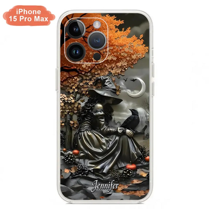 Custom Personalized Witch Phone Case - Halloween/ Birthday Gift Idea For Yourself, Women, Witch Lovers - Case For iPhone/ Samsung