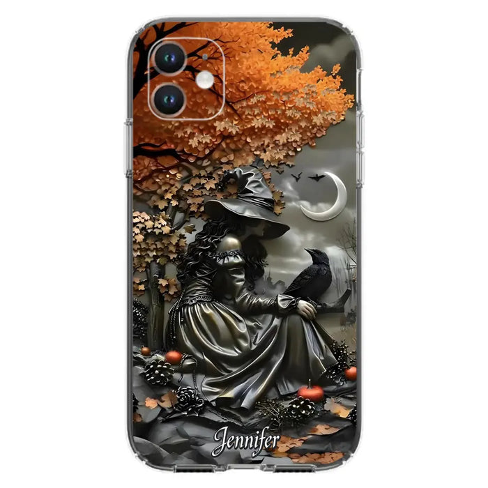 Custom Personalized Witch Phone Case - Halloween/ Birthday Gift Idea For Yourself, Women, Witch Lovers - Case For iPhone/ Samsung