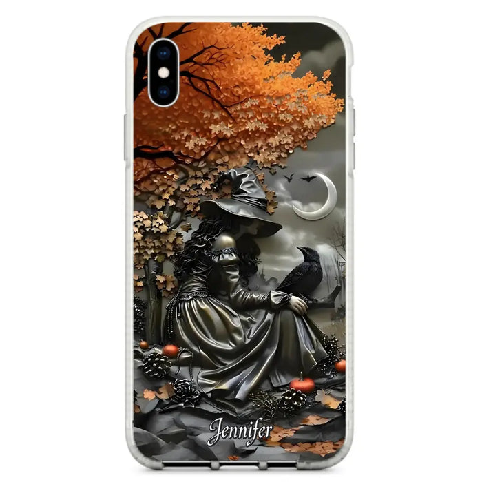 Custom Personalized Witch Phone Case - Halloween/ Birthday Gift Idea For Yourself, Women, Witch Lovers - Case For iPhone/ Samsung