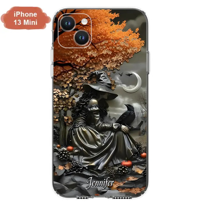 Custom Personalized Witch Phone Case - Halloween/ Birthday Gift Idea For Yourself, Women, Witch Lovers - Case For iPhone/ Samsung