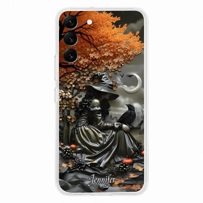 Custom Personalized Witch Phone Case - Halloween/ Birthday Gift Idea For Yourself, Women, Witch Lovers - Case For iPhone/ Samsung