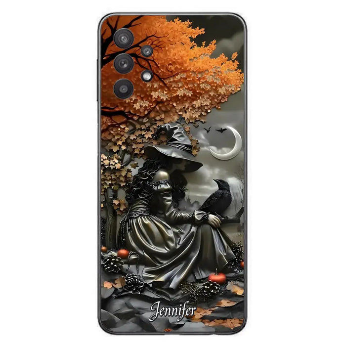 Custom Personalized Witch Phone Case - Halloween/ Birthday Gift Idea For Yourself, Women, Witch Lovers - Case For iPhone/ Samsung