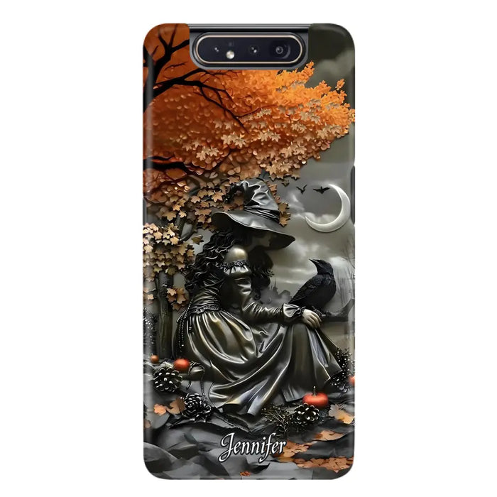 Custom Personalized Witch Phone Case - Halloween/ Birthday Gift Idea For Yourself, Women, Witch Lovers - Case For iPhone/ Samsung