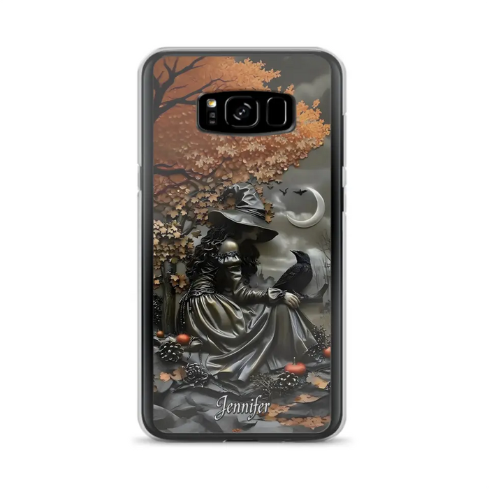 Custom Personalized Witch Phone Case - Halloween/ Birthday Gift Idea For Yourself, Women, Witch Lovers - Case For iPhone/ Samsung