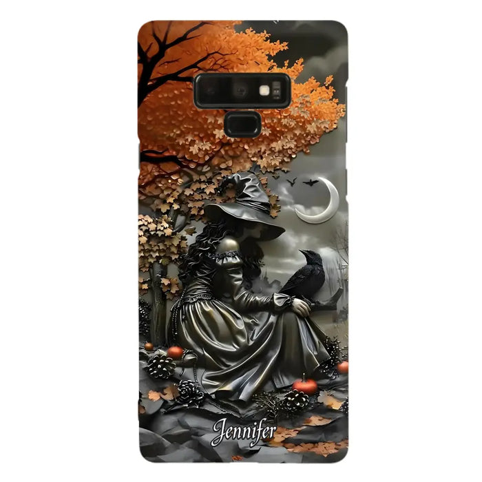 Custom Personalized Witch Phone Case - Halloween/ Birthday Gift Idea For Yourself, Women, Witch Lovers - Case For iPhone/ Samsung