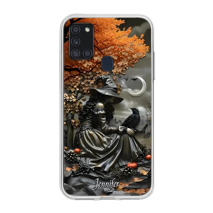 Custom Personalized Witch Phone Case - Halloween/ Birthday Gift Idea For Yourself, Women, Witch Lovers - Case For iPhone/ Samsung