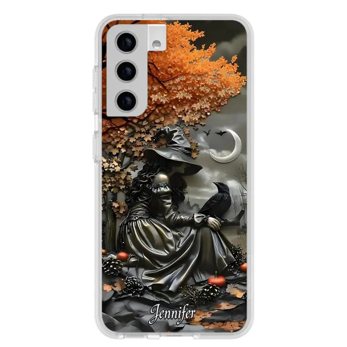 Custom Personalized Witch Phone Case - Halloween/ Birthday Gift Idea For Yourself, Women, Witch Lovers - Case For iPhone/ Samsung