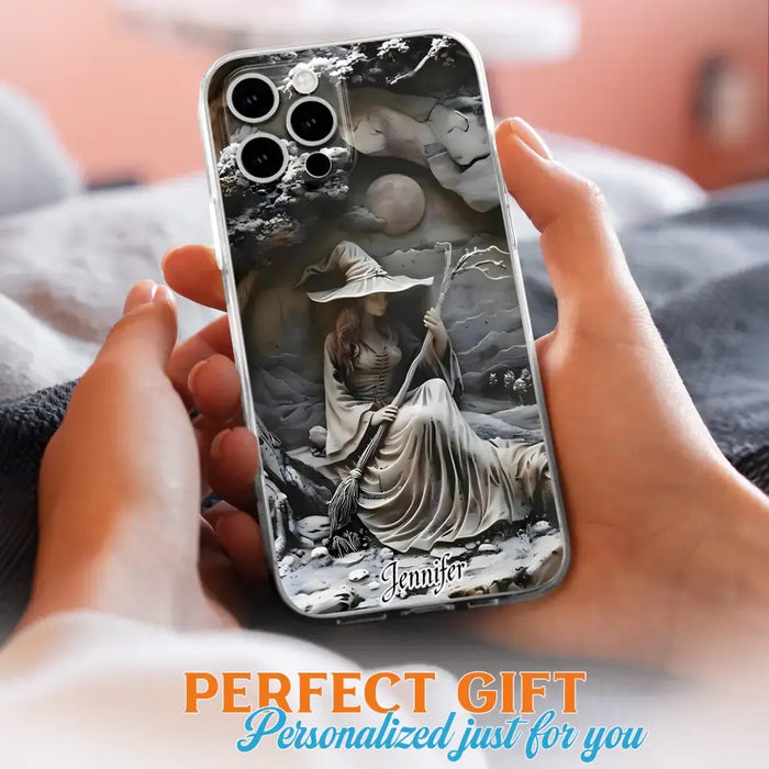 Custom Personalized Witch Phone Case - Halloween/ Birthday Gift Idea For Yourself, Witch Lovers - Case For iPhone/ Samsung