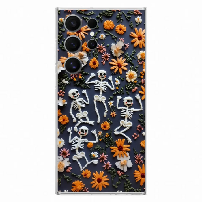 Custom Personalized 3D Skeleton Phone Case - Halloween Gift Idea - Case For iPhone/ Samsung