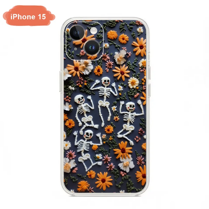 Custom Personalized 3D Skeleton Phone Case - Halloween Gift Idea - Case For iPhone/ Samsung