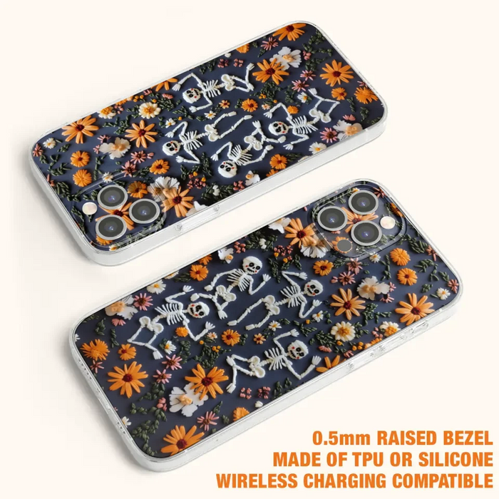 Custom Personalized 3D Skeleton Phone Case - Halloween Gift Idea - Case For iPhone/ Samsung