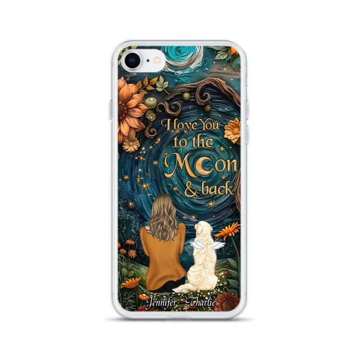 Custom Personalized Galaxy Night Phone Case - Gift Idea For Pet Owner - Case For iPhon/ Samsung - I Love You To The Moon & Back