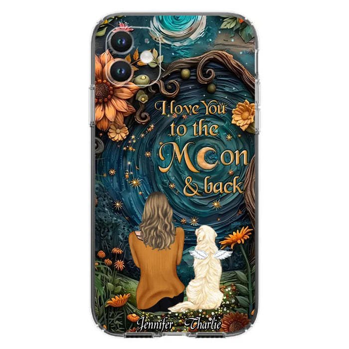 Custom Personalized Galaxy Night Phone Case - Gift Idea For Pet Owner - Case For iPhon/ Samsung - I Love You To The Moon & Back