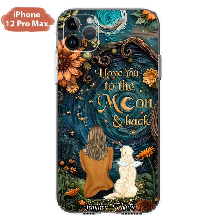 Custom Personalized Galaxy Night Phone Case - Gift Idea For Pet Owner - Case For iPhon/ Samsung - I Love You To The Moon & Back