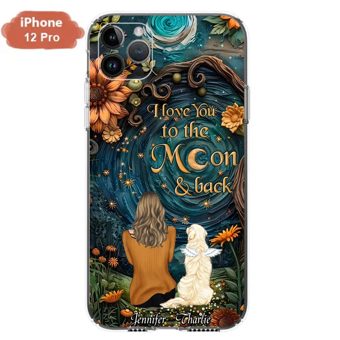 Custom Personalized Galaxy Night Phone Case - Gift Idea For Pet Owner - Case For iPhon/ Samsung - I Love You To The Moon & Back