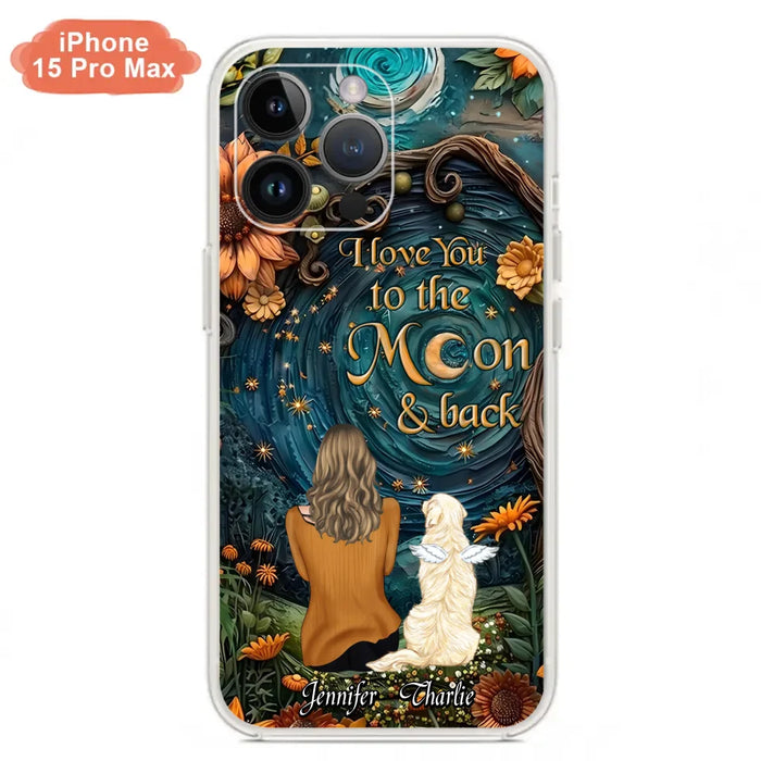 Custom Personalized Galaxy Night Phone Case - Gift Idea For Pet Owner - Case For iPhon/ Samsung - I Love You To The Moon & Back