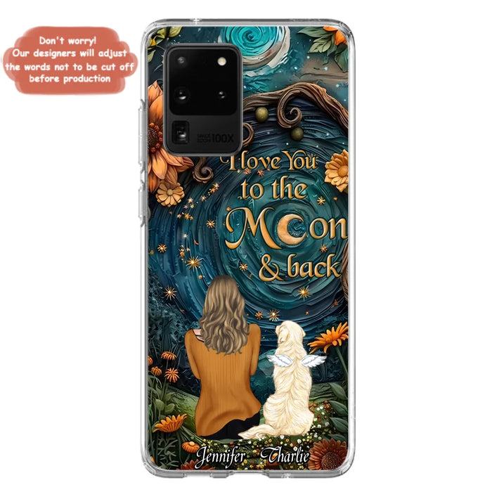 Custom Personalized Galaxy Night Phone Case - Gift Idea For Pet Owner - Case For iPhon/ Samsung - I Love You To The Moon & Back