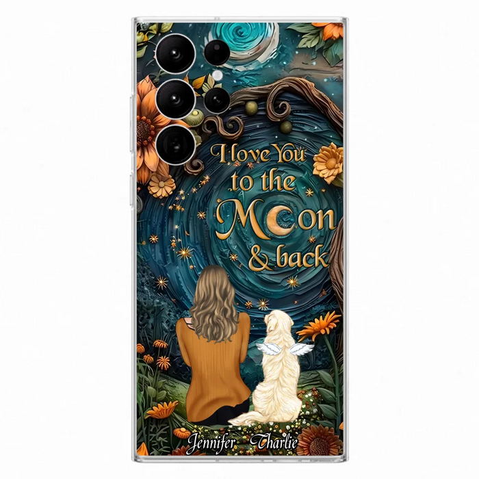 Custom Personalized Galaxy Night Phone Case - Gift Idea For Pet Owner - Case For iPhon/ Samsung - I Love You To The Moon & Back