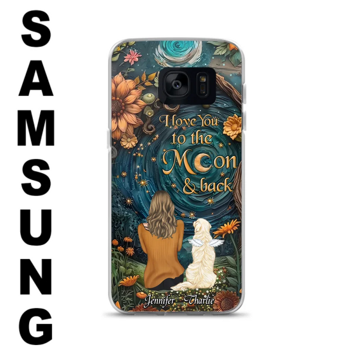 Custom Personalized Galaxy Night Phone Case - Gift Idea For Pet Owner - Case For iPhon/ Samsung - I Love You To The Moon & Back