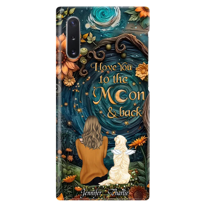 Custom Personalized Galaxy Night Phone Case - Gift Idea For Pet Owner - Case For iPhon/ Samsung - I Love You To The Moon & Back