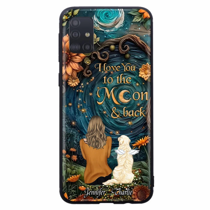 Custom Personalized Galaxy Night Phone Case - Gift Idea For Pet Owner - Case For iPhon/ Samsung - I Love You To The Moon & Back