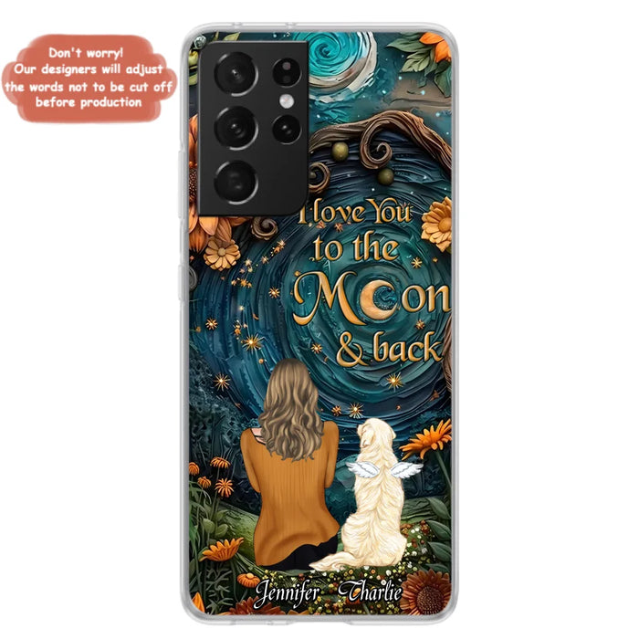 Custom Personalized Galaxy Night Phone Case - Gift Idea For Pet Owner - Case For iPhon/ Samsung - I Love You To The Moon & Back