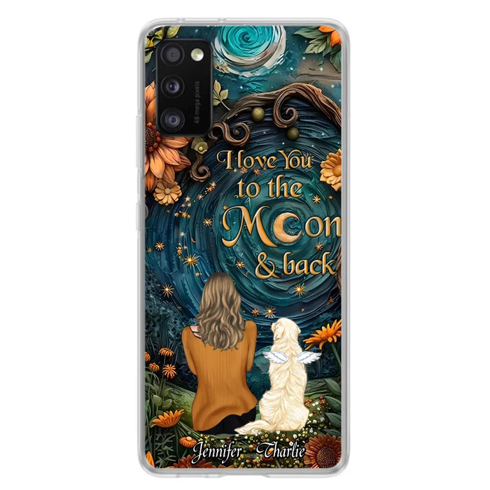 Custom Personalized Galaxy Night Phone Case - Gift Idea For Pet Owner - Case For iPhon/ Samsung - I Love You To The Moon & Back