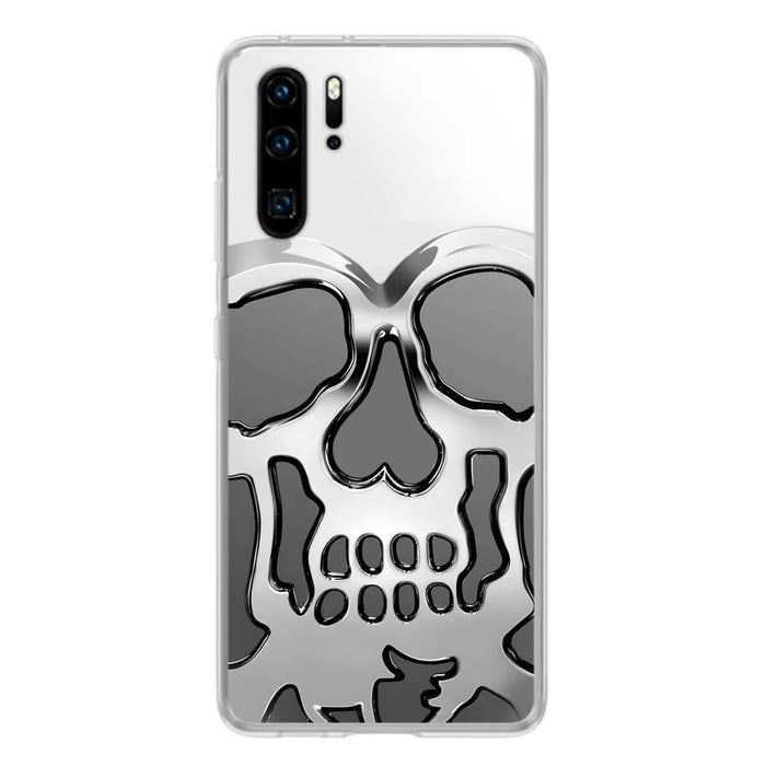 Custom Personalized Veteran Skull Metalic Phone Case - Gift Idea For Veteran - Case For Xiaomi/ Oppo/ Huawei