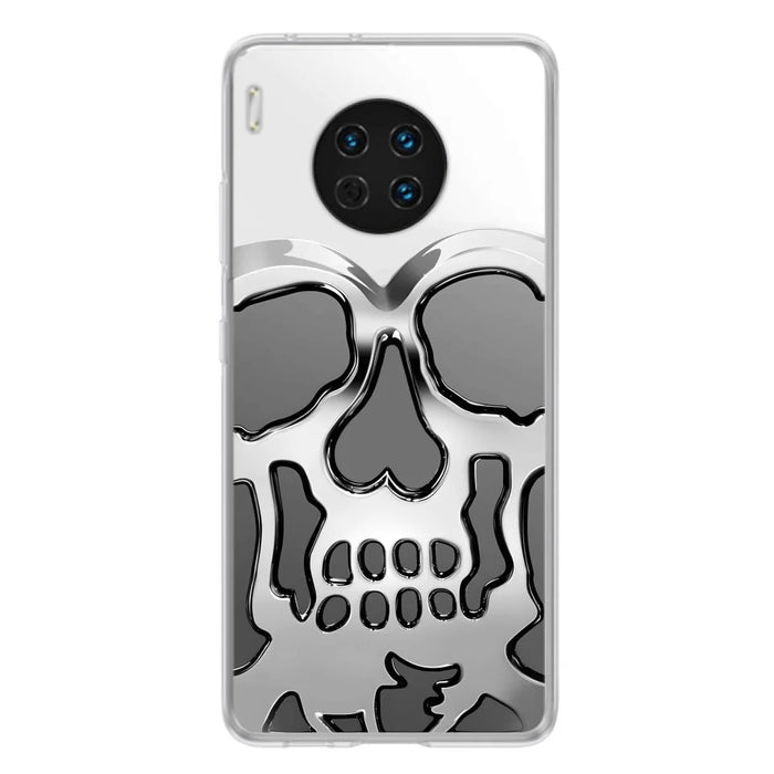 Custom Personalized Veteran Skull Metalic Phone Case - Gift Idea For Veteran - Case For Xiaomi/ Oppo/ Huawei