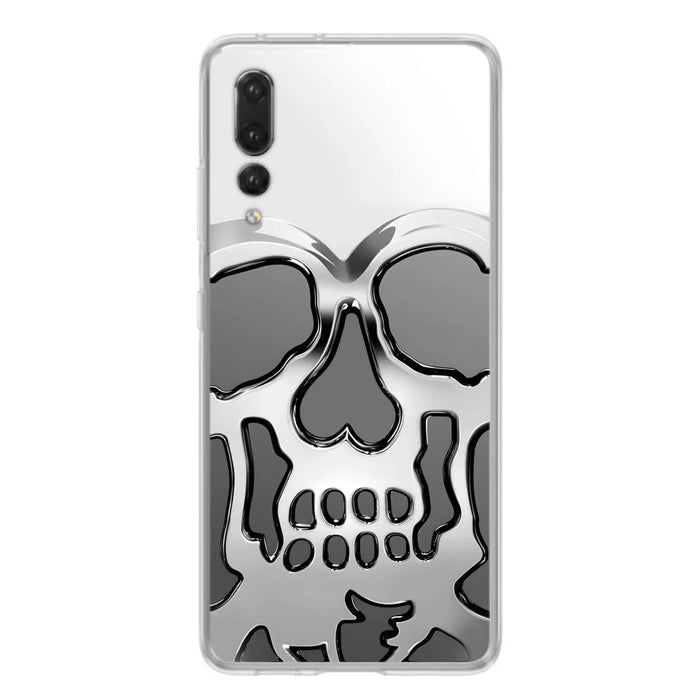 Custom Personalized Veteran Skull Metalic Phone Case - Gift Idea For Veteran - Case For Xiaomi/ Oppo/ Huawei