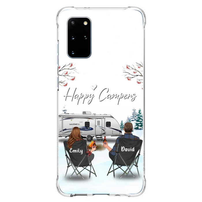 Custom Personalized Camping Phone Case - Gift Idea For Camping Lover/ Couple/ Family/ Friends - Happy Campers - Case For iPhone/Samsung