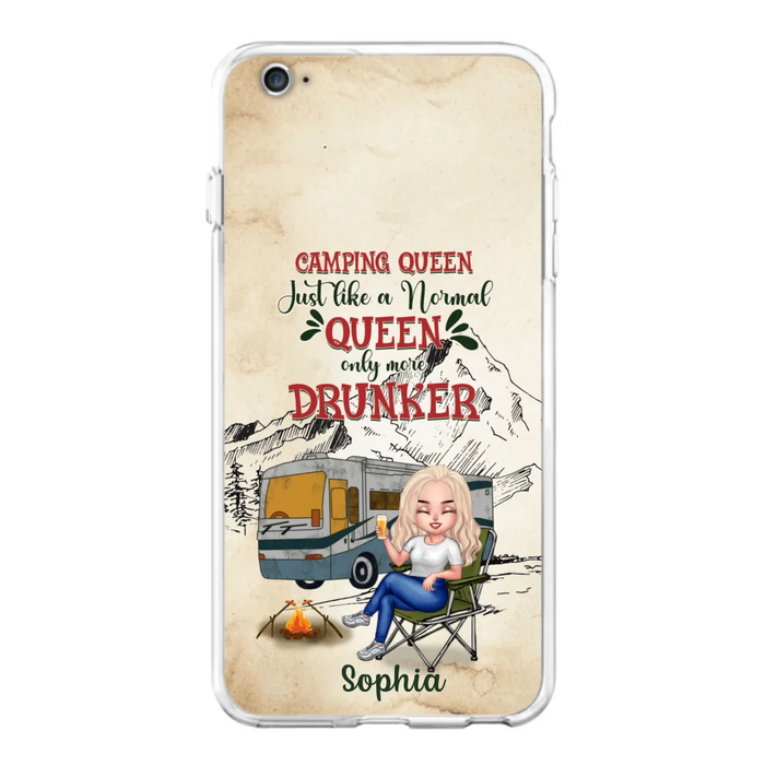 Custom Personalized Camping Queen Phone Case - Gift Idea For Camping Lovers - Camping Queen Classy Sassy And A Bit Smart Assy - Case For iPhone And Samsung