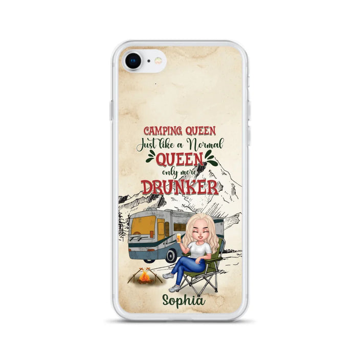 Custom Personalized Camping Queen Phone Case - Gift Idea For Camping Lovers - Camping Queen Classy Sassy And A Bit Smart Assy - Case For iPhone And Samsung